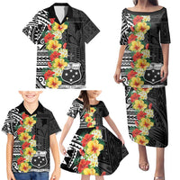 Samoa Tribal Hibiscus Flowers Family Matching Puletasi and Hawaiian Shirt LT9 - Polynesian Pride
