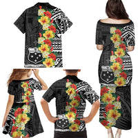 Samoa Tribal Hibiscus Flowers Family Matching Puletasi and Hawaiian Shirt LT9 - Polynesian Pride