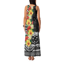 Samoa Tribal Hibiscus Flowers Family Matching Tank Maxi Dress and Hawaiian Shirt LT9 - Polynesian Pride