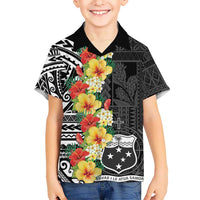 Samoa Tribal Hibiscus Flowers Hawaiian Shirt