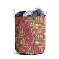 Mele Kalikimaka Pakalana Pikake Lei Laundry Basket Hawaiian Rodeo Paniolo Omaomao Palaka LT9 - Polynesian Pride