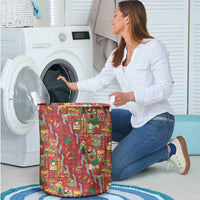 Mele Kalikimaka Pakalana Pikake Lei Laundry Basket Hawaiian Rodeo Paniolo Omaomao Palaka LT9 - Polynesian Pride