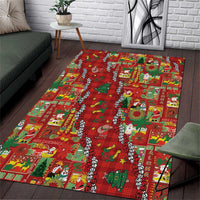 Mele Kalikimaka Pakalana Pikake Lei Area Rug Hawaiian Rodeo Paniolo Omaomao Palaka LT9 Green - Polynesian Pride