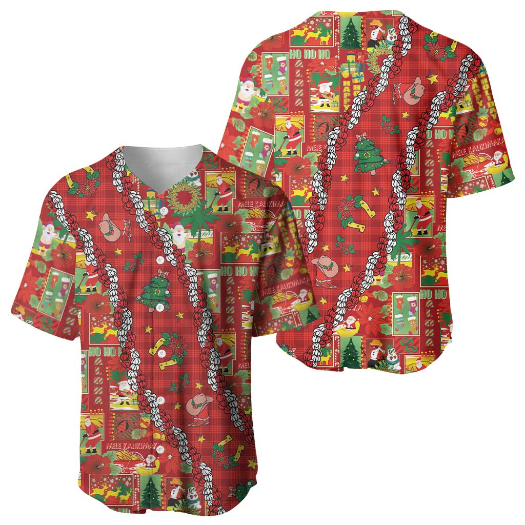 Mele Kalikimaka Pakalana Pikake Lei Baseball Jersey Hawaiian Rodeo Paniolo Omaomao Palaka LT9 - Polynesian Pride
