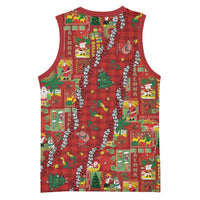 Mele Kalikimaka Pakalana Pikake Lei Basketball Jersey Hawaiian Rodeo Paniolo Omaomao Palaka LT9 - Polynesian Pride