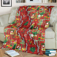 Mele Kalikimaka Pakalana Pikake Lei Blanket Hawaiian Rodeo Paniolo Omaomao Palaka LT9 - Polynesian Pride