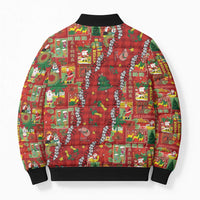 Mele Kalikimaka Pakalana Pikake Lei Bomber Puffer Jacket Hawaiian Rodeo Paniolo Omaomao Palaka LT9 - Polynesian Pride
