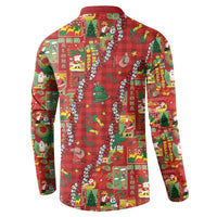 Mele Kalikimaka Pakalana Pikake Lei Button Sweatshirt Hawaiian Rodeo Paniolo Omaomao Palaka - Polynesian Pride