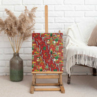 Mele Kalikimaka Pakalana Pikake Lei Canvas Wall Art Hawaiian Rodeo Paniolo Omaomao Palaka LT9 - Polynesian Pride