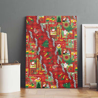 Mele Kalikimaka Pakalana Pikake Lei Canvas Wall Art Hawaiian Rodeo Paniolo Omaomao Palaka LT9 - Polynesian Pride