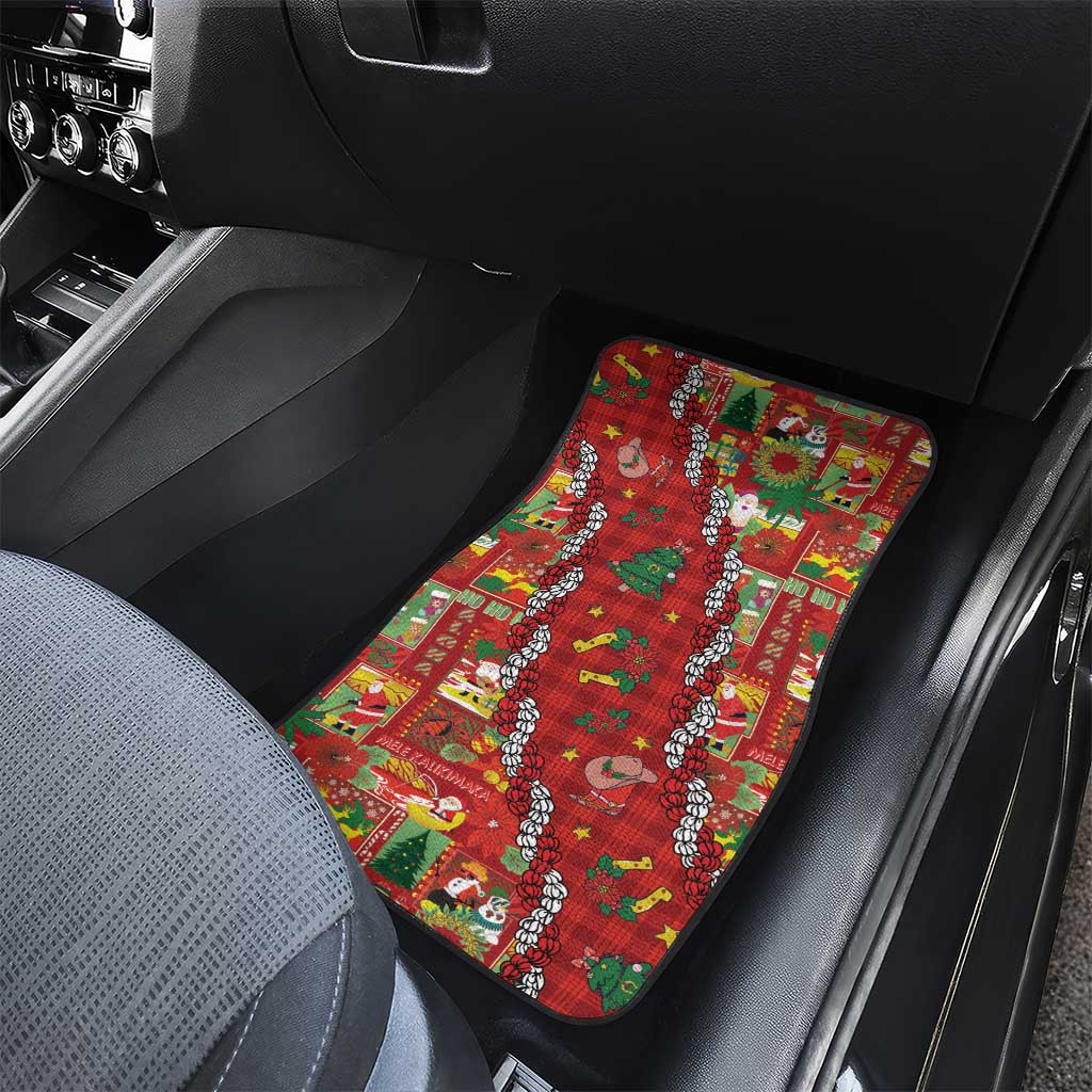 Mele Kalikimaka Pakalana Pikake Lei Car Mats Hawaiian Rodeo Paniolo Omaomao Palaka LT9 - Polynesian Pride