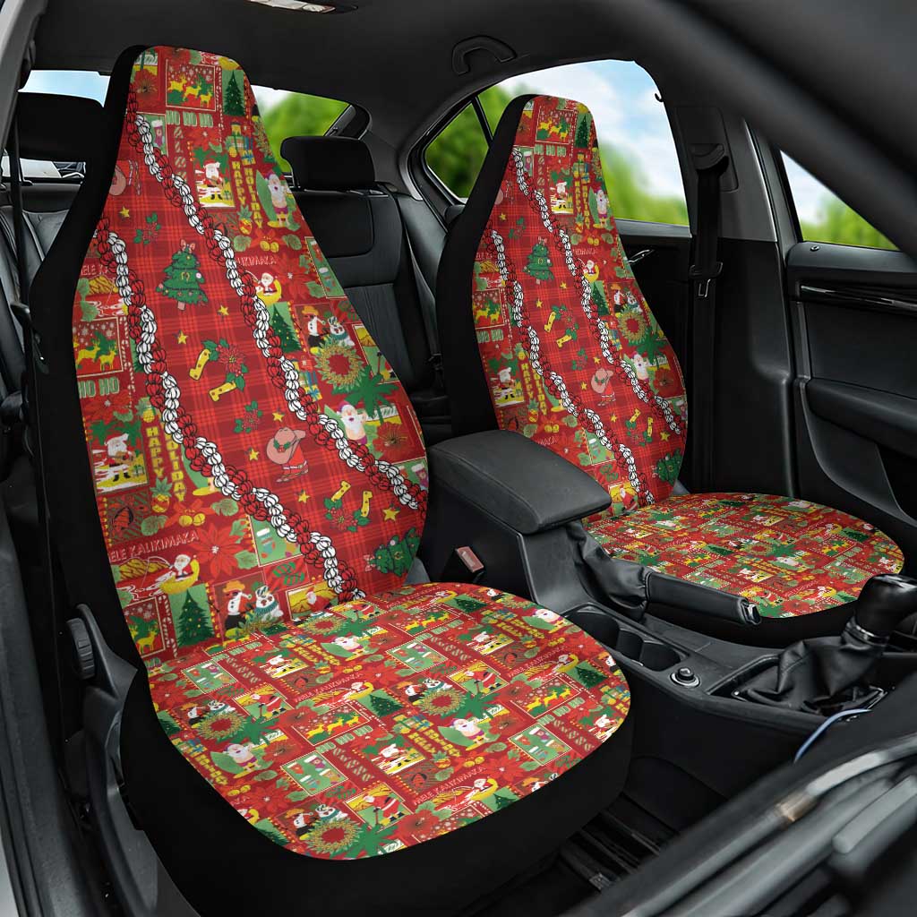 Mele Kalikimaka Pakalana Pikake Lei Car Seat Cover Hawaiian Rodeo Paniolo Omaomao Palaka LT9 One Size Green - Polynesian Pride
