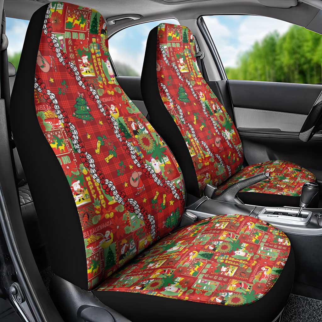 Mele Kalikimaka Pakalana Pikake Lei Car Seat Cover Hawaiian Rodeo Paniolo Omaomao Palaka LT9 - Polynesian Pride