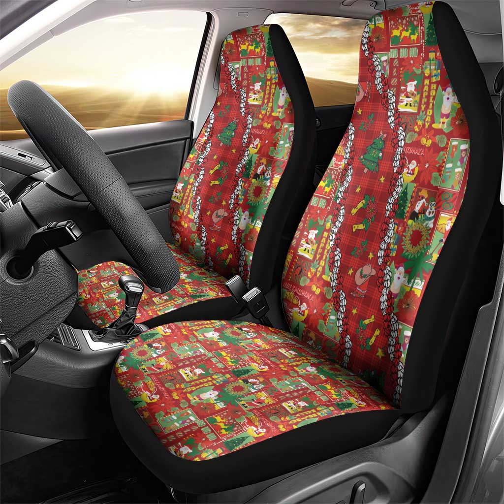 Mele Kalikimaka Pakalana Pikake Lei Car Seat Cover Hawaiian Rodeo Paniolo Omaomao Palaka LT9 - Polynesian Pride