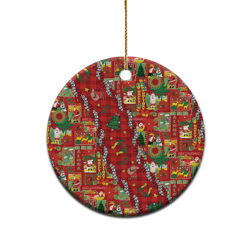 Mele Kalikimaka Pakalana Pikake Lei Ceramic Ornament Hawaiian Rodeo Paniolo Omaomao Palaka LT9 - Polynesian Pride