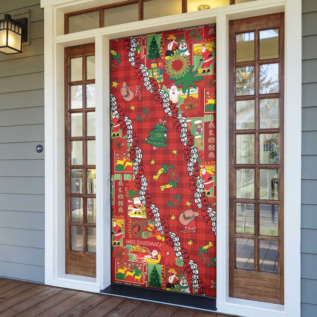 Mele Kalikimaka Pakalana Pikake Lei Door Cover Hawaiian Rodeo Paniolo Omaomao Palaka LT9 - Polynesian Pride
