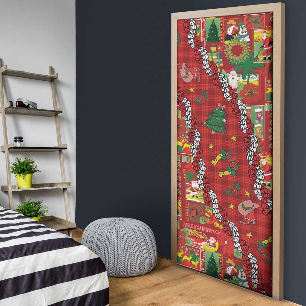 Mele Kalikimaka Pakalana Pikake Lei Door Cover Hawaiian Rodeo Paniolo Omaomao Palaka LT9 - Polynesian Pride