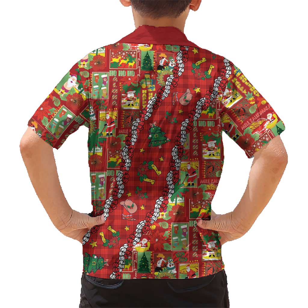 Mele Kalikimaka Pakalana Pikake Lei Family Matching Off Shoulder Short Dress and Hawaiian Shirt Hawaiian Rodeo Paniolo Omaomao Palaka LT9 - Polynesian Pride