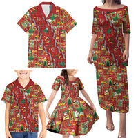 Mele Kalikimaka Pakalana Pikake Lei Family Matching Puletasi and Hawaiian Shirt Hawaiian Rodeo Paniolo Omaomao Palaka LT9 - Polynesian Pride