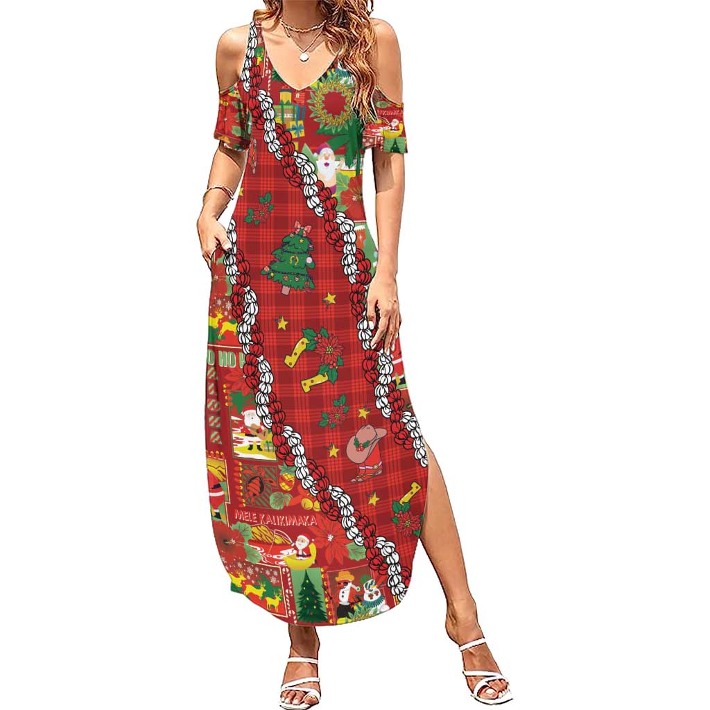 Mele Kalikimaka Pakalana Pikake Lei Family Matching Summer Maxi Dress and Hawaiian Shirt Hawaiian Rodeo Paniolo Omaomao Palaka LT9 Mom's Dress Green - Polynesian Pride