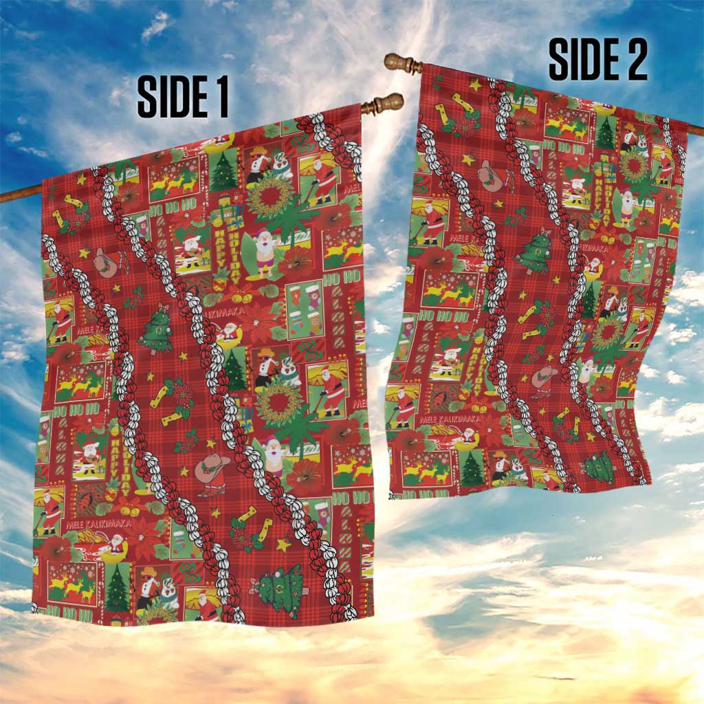 Mele Kalikimaka Pakalana Pikake Lei Garden Flag Hawaiian Rodeo Paniolo Omaomao Palaka LT9 - Polynesian Pride