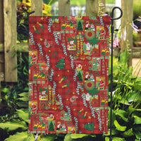 Mele Kalikimaka Pakalana Pikake Lei Garden Flag Hawaiian Rodeo Paniolo Omaomao Palaka LT9 Garden Flag Green - Polynesian Pride