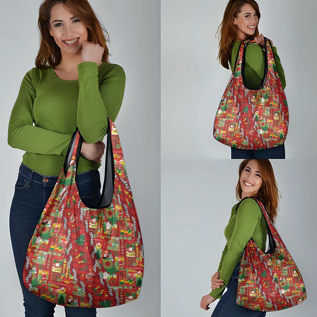 Mele Kalikimaka Pakalana Pikake Lei Grocery Bag Hawaiian Rodeo Paniolo Omaomao Palaka LT9 - Polynesian Pride