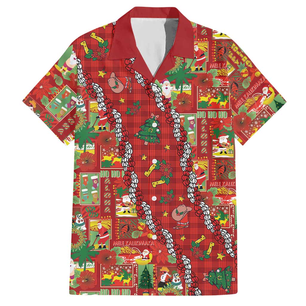 Mele Kalikimaka Pakalana Pikake Lei Hawaiian Shirt Hawaiian Rodeo Paniolo Omaomao Palaka LT9 Green - Polynesian Pride