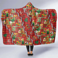 Mele Kalikimaka Pakalana Pikake Lei Hooded Blanket Hawaiian Rodeo Paniolo Omaomao Palaka LT9 One Size Green - Polynesian Pride