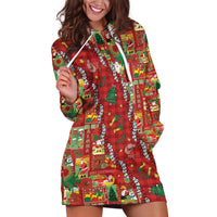 Mele Kalikimaka Pakalana Pikake Lei Hoodie Dress Hawaiian Rodeo Paniolo Omaomao Palaka LT9 Green - Polynesian Pride
