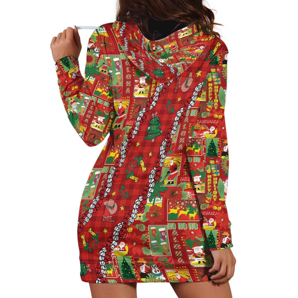 Mele Kalikimaka Pakalana Pikake Lei Hoodie Dress Hawaiian Rodeo Paniolo Omaomao Palaka LT9 - Polynesian Pride