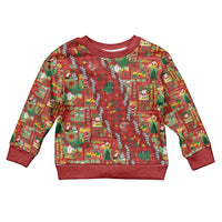 Mele Kalikimaka Pakalana Pikake Lei Kid Ugly Christmas Sweater Hawaiian Rodeo Paniolo Omaomao Palaka LT9 Kid Green - Polynesian Pride