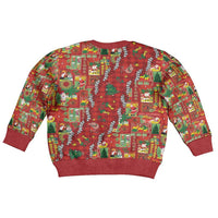 Mele Kalikimaka Pakalana Pikake Lei Kid Ugly Christmas Sweater Hawaiian Rodeo Paniolo Omaomao Palaka LT9 - Polynesian Pride