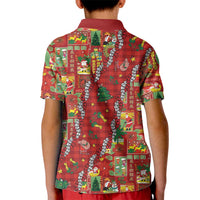 Mele Kalikimaka Pakalana Pikake Lei Kid Polo Shirt Hawaiian Rodeo Paniolo Omaomao Palaka LT9 - Polynesian Pride