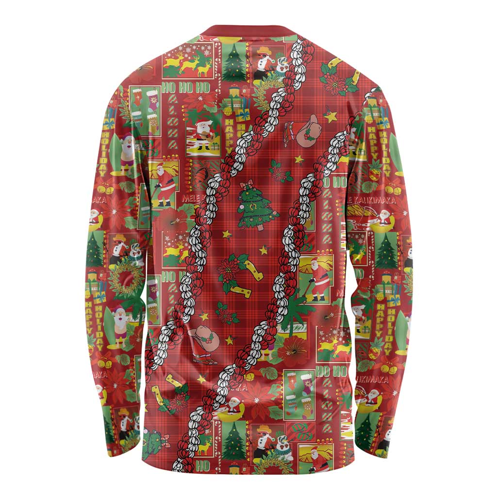 Mele Kalikimaka Pakalana Pikake Lei Long Sleeve Shirt Hawaiian Rodeo Paniolo Omaomao Palaka LT9 - Polynesian Pride