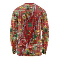 Mele Kalikimaka Pakalana Pikake Lei Long Sleeve Shirt Hawaiian Rodeo Paniolo Omaomao Palaka LT9 - Polynesian Pride