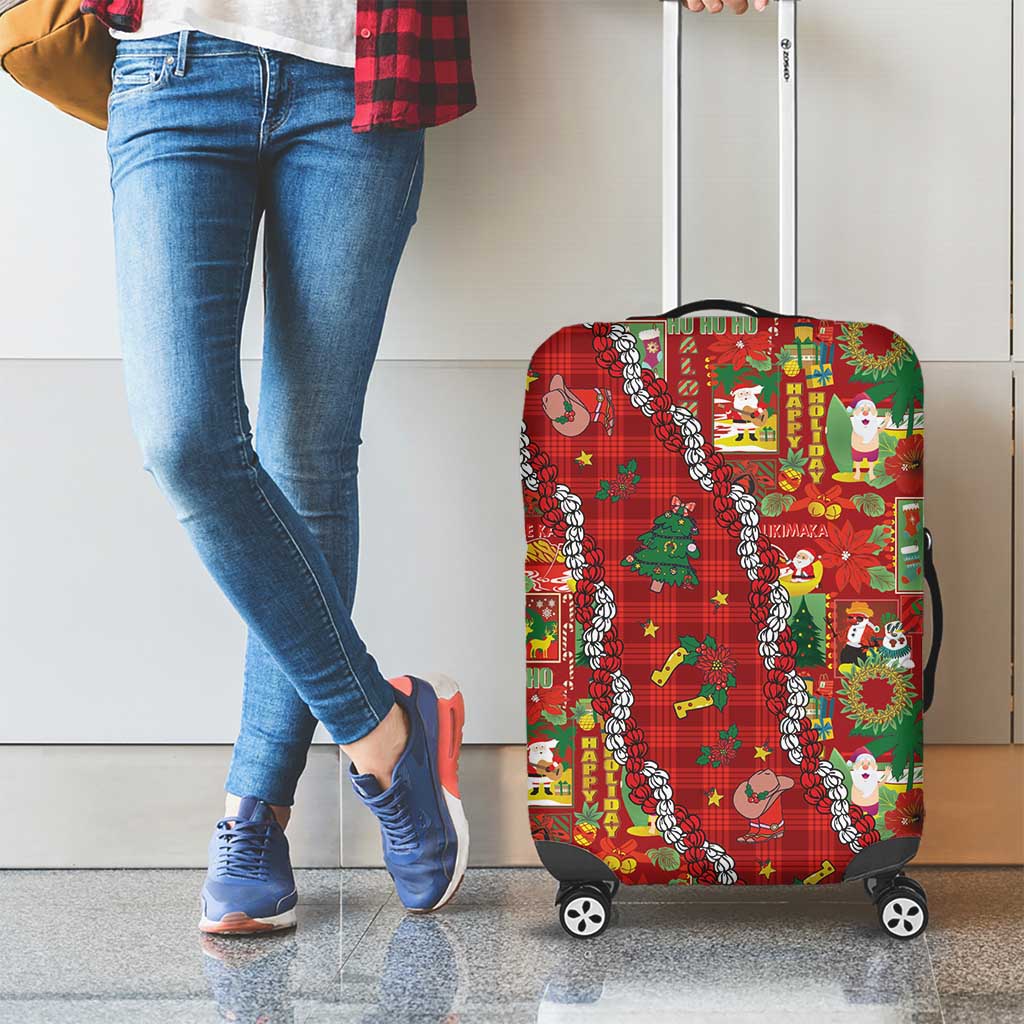 Mele Kalikimaka Pakalana Pikake Lei Luggage Cover Hawaiian Rodeo Paniolo Omaomao Palaka LT9 - Polynesian Pride