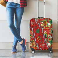 Mele Kalikimaka Pakalana Pikake Lei Luggage Cover Hawaiian Rodeo Paniolo Omaomao Palaka LT9 - Polynesian Pride