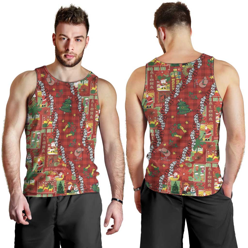 Mele Kalikimaka Pakalana Pikake Lei Men Tank Top Hawaiian Rodeo Paniolo Omaomao Palaka LT9 - Polynesian Pride
