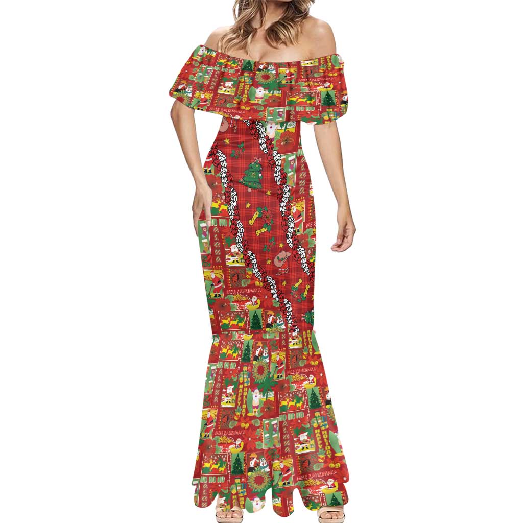 Mele Kalikimaka Pakalana Pikake Lei Mermaid Dress Hawaiian Rodeo Paniolo Omaomao Palaka LT9 - Polynesian Pride