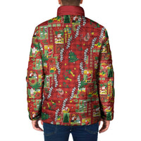 Mele Kalikimaka Pakalana Pikake Lei Padded Jacket Hawaiian Rodeo Paniolo Omaomao Palaka LT9 - Polynesian Pride