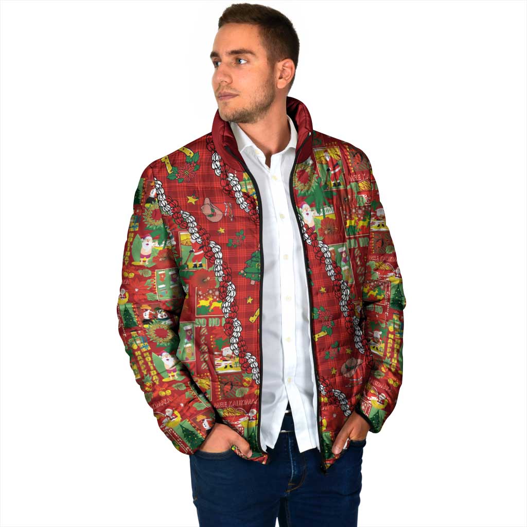 Mele Kalikimaka Pakalana Pikake Lei Padded Jacket Hawaiian Rodeo Paniolo Omaomao Palaka LT9 - Polynesian Pride