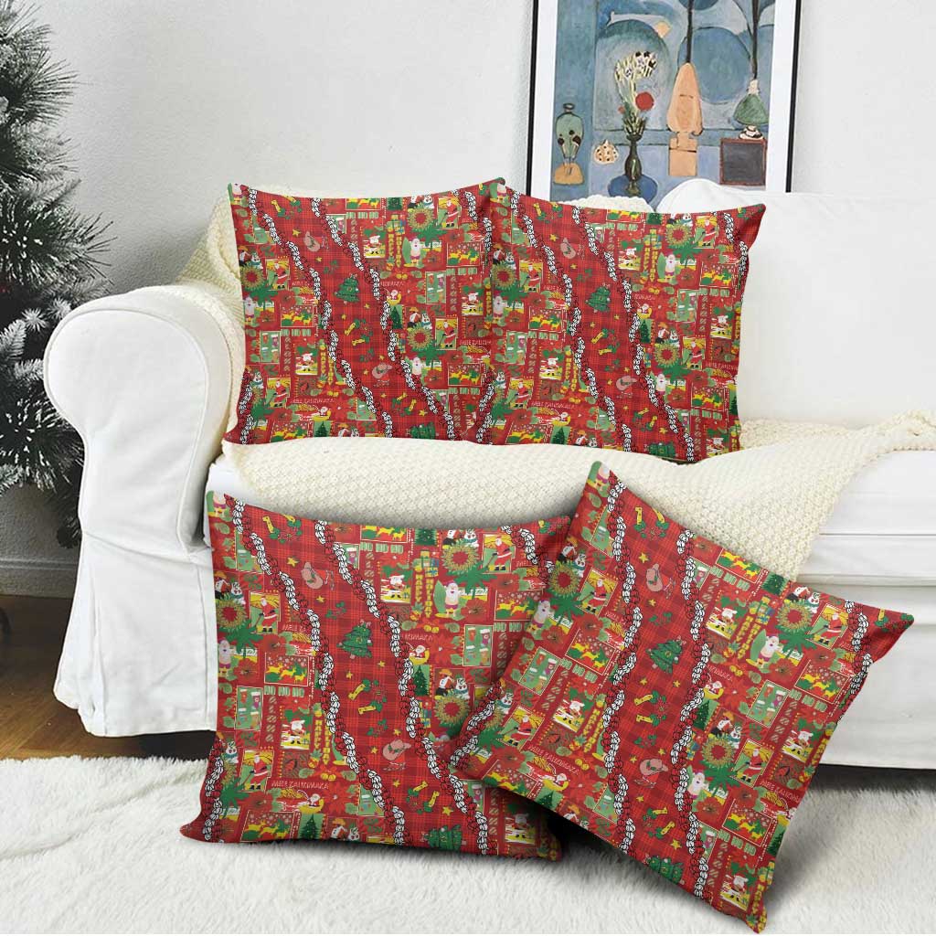Mele Kalikimaka Pakalana Pikake Lei Pillow Cover Hawaiian Rodeo Paniolo Omaomao Palaka LT9 - Polynesian Pride