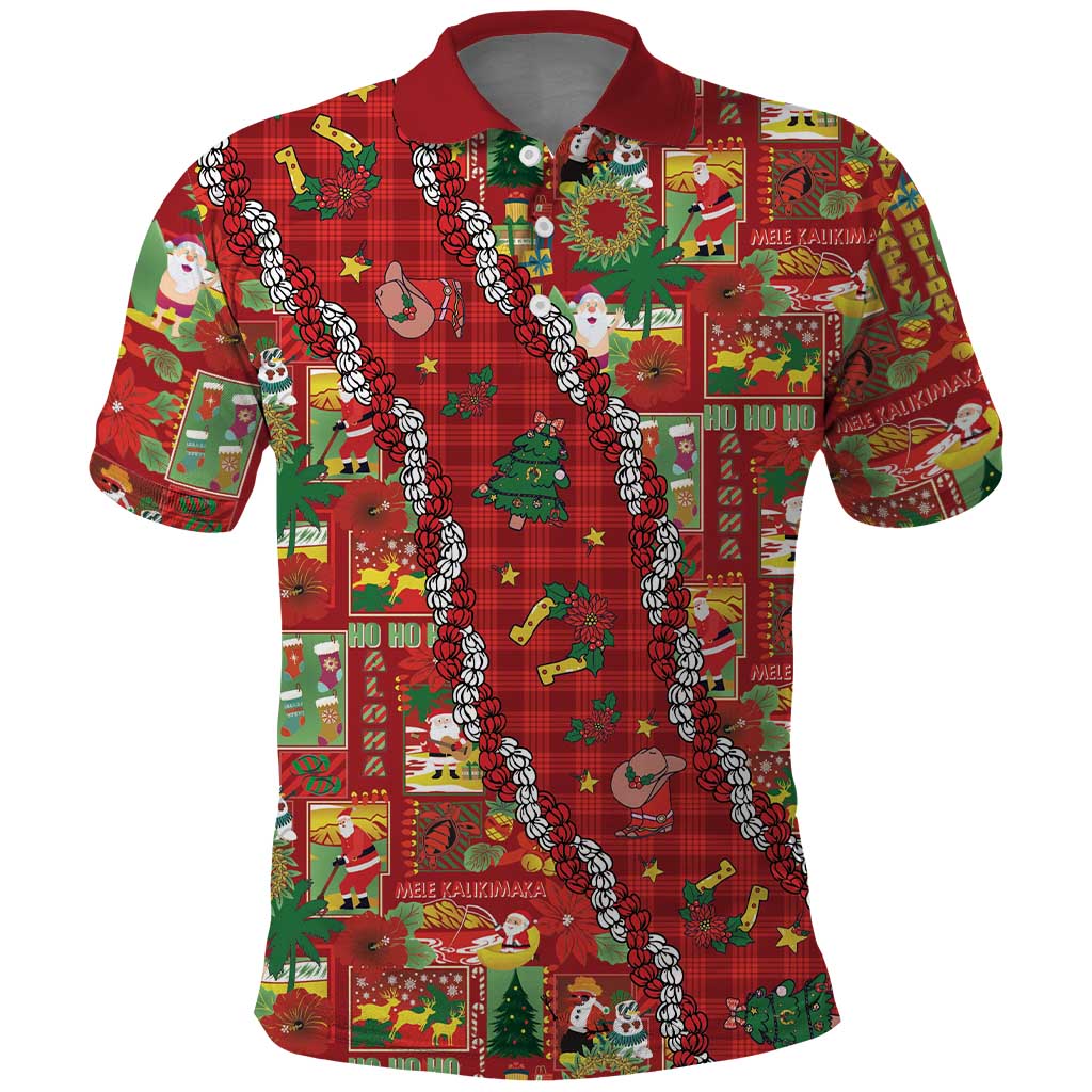 Mele Kalikimaka Pakalana Pikake Lei Polo Shirt Hawaiian Rodeo Paniolo Omaomao Palaka LT9 Green - Polynesian Pride