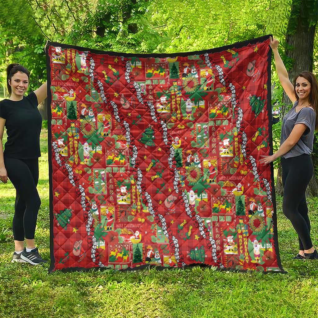 Mele Kalikimaka Pakalana Pikake Lei Quilt Hawaiian Rodeo Paniolo Omaomao Palaka LT9 - Polynesian Pride