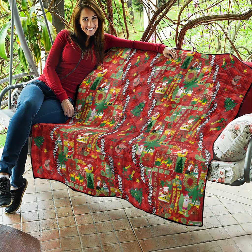 Mele Kalikimaka Pakalana Pikake Lei Quilt Hawaiian Rodeo Paniolo Omaomao Palaka LT9 - Polynesian Pride