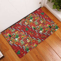 Mele Kalikimaka Pakalana Pikake Lei Rubber Doormat Hawaiian Rodeo Paniolo Omaomao Palaka LT9 - Polynesian Pride