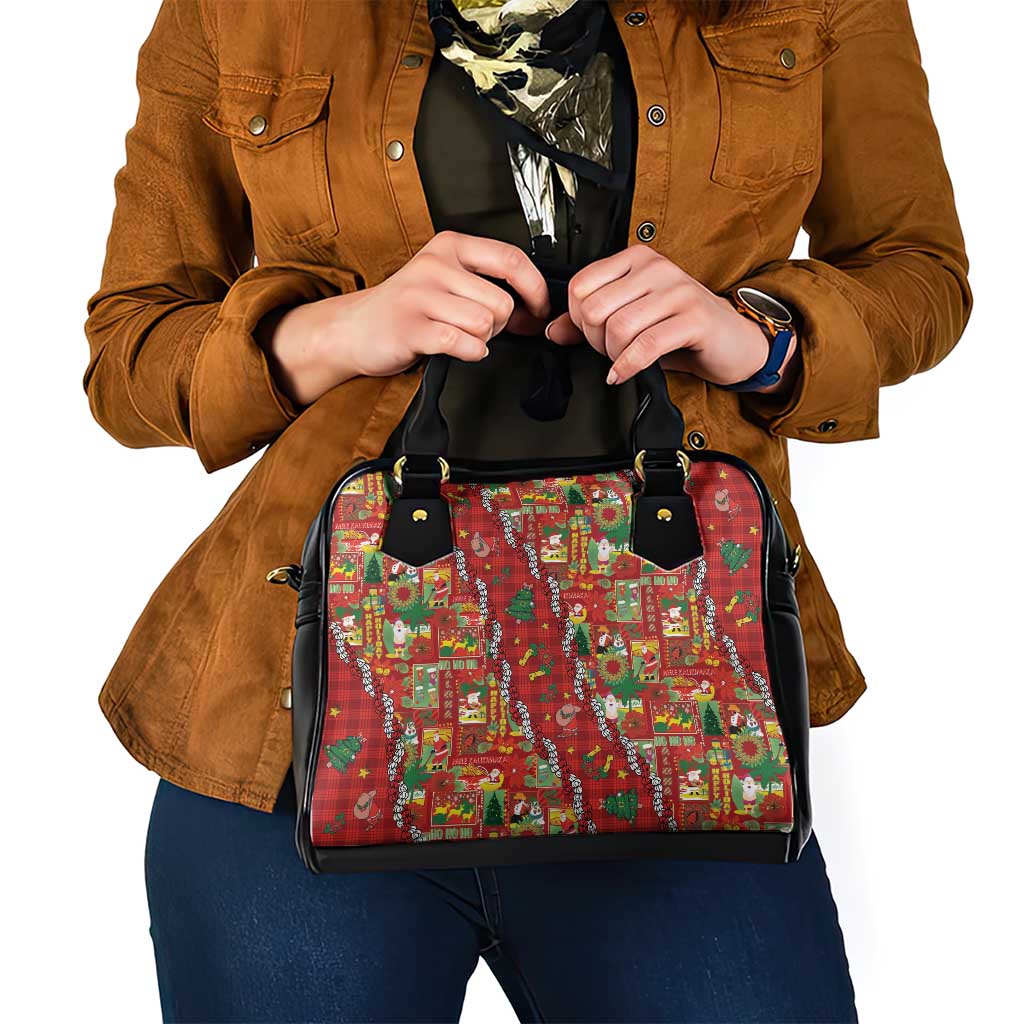 Mele Kalikimaka Pakalana Pikake Lei Shoulder Handbag Hawaiian Rodeo Paniolo Omaomao Palaka LT9 - Polynesian Pride