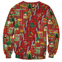 Mele Kalikimaka Pakalana Pikake Lei Sweatshirt Hawaiian Rodeo Paniolo Omaomao Palaka LT9 - Polynesian Pride
