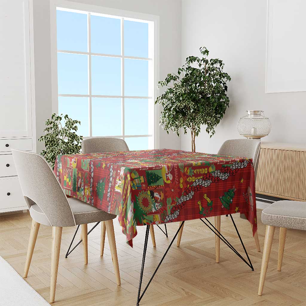 Mele Kalikimaka Pakalana Pikake Lei Tablecloth Hawaiian Rodeo Paniolo Omaomao Palaka - Polynesian Pride